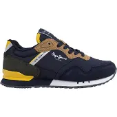 Pepe Jeans for boy. PBS40008 London Class B navy trainers (33), Flat, Laces, Casual, children's fashion