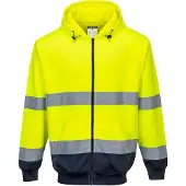 Portwest B317 kaksiväri vetoketjullinen huppari