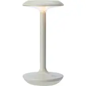 Markslöjd LED-pöytävalaisin Petit, greige, alumiini, IP44 himmennettävä, Kerma/meripihka, Alumiini, Moderni