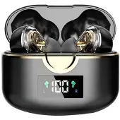 INF Langattomat Bluetooth 5.0 Double Dynamic Speaker -kuulokkeet Musta