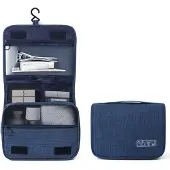 INF Seinälle ripustettava hygienialaukku ripustuskoukulla polyesteri Sininen