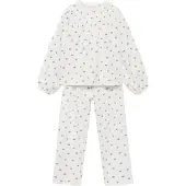 Mango Printed Cotton Pyjamas - White - 11-12
