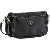 GUESS Olkalaukku 'NOELLE II DBL POUCH CROSSBODY' musta