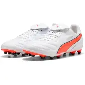 Puma King Liga Fg/ag - Valkoinen/hehkuva Punainen/musta, koko 41