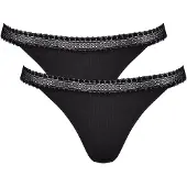 Sloggi Go Ribbed R Tanga C2P - Black - M