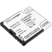 123accu Nokia BL-5K yhteensopiva akku 1000 mAh