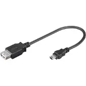 Pro USB-sovitin USB A (naaras)-USB Mini B (uros)
