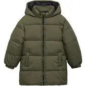 Mango Long Coat With Padded Lining - Green - 140