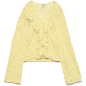 Vero Moda Awkienna Ls V-Neck Lace Top - Yellow - S