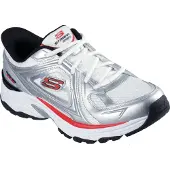 SKECHERS Urheilukengät 'Stamina' punainen / musta / hopea / valkoinen