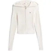 Tommy Hilfiger Tjw Essential Zipper Hood Cardi - Cream - XS