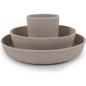 Filibabba Ruokailusarja - Silikoni - 3 Osaa - Warm Grey - - OneSize - Ruokailusarjat