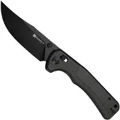 SENCUT Slybolt S25001A-1 Black 9Cr18MoV, Dark Green Micarta, pocket knife