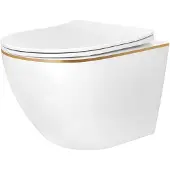 REA Carlo Mini Tornado NF GOLD EDGE seinälle ripustettava wc-istuin