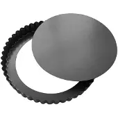 De Buyer Form pyöreä poimutettu tarttumaton leivontavuoka, 28 cm, teräs, hopea