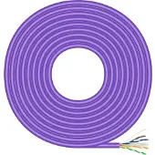 Aisens RJ45 LSZH Cat 6 UTP Kiinteä Verkkojohto AWG23 CCA (Seos) Violetti 500m
