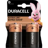 Duracell paristot D 2 kpl