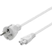 Deltaco – Earthed device cable, straight CEE 7/7 to straight IEC C5, 3m (DEL-109FV)