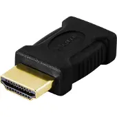 Deltaco – HDMI-sovitin, mini HDMI n - HDMI u, 19-pin (HDMI-17)