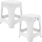 Kadax Keittiöjakkara Rattan White 2 kpl