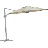 Brafab , Linz 300 cm vapaasti riippuva aurinkovarjo vaaleanharmaa/khaki