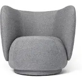Ferm Living , Rico Lounge nojatuoli Main Line Flax - Navy