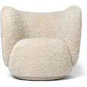 Ferm Living Rico Lounge nojatuoli Sheepskin - Moonlight
