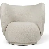 Ferm Living , Rico Lounge nojatuoli Soft Bouclé - Off-white/Sand