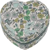 Bon Dep Jewelry Box Heart MW Liberty Poppy And Daisy Teal