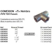 Goldenship Stainless Steel Female T Pipe Valkoinen 1´´