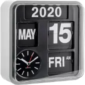 Karlsson Wall Clock Mini Flip - Silver - 24X24X10CM