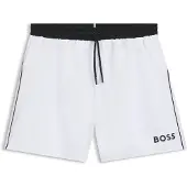 BOSS for man. 50514429 White Starfish swimsuit (M), Beachwear, Polyester