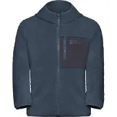 Jack Wolfskin Kids' Ice Curl Hood Jacket Midnight Sky Välikerrospuserot 164