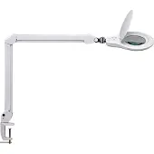 MAUL MAULsource LED-suurennuslasivalaisin, valkoinen, 51 cm, himmennettävä MAULsource,, Valkoinen/opaali, Työhuone/toimisto, Synteettinen materiaali, Moderni, lukulamppu