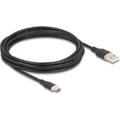 DeLOCK 81228, 4 m, USB A, USB C, USB 2.0, 0,48 Gbit/s, Musta