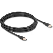 DeLOCK – USB 2.0 Cable USB Type-C male to male PD 3.0 60 W 4 m black Silicone (81240)