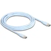DeLOCK – USB 2.0 Cable USB Type-C male to male PD 3.0 60 W 2.5 m blue Silicone (81235)