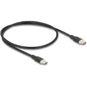 DeLOCK – USB 2.0 Cable USB Type-C male to male PD 3.0 60 W 0.5 m black Silicone (81237)