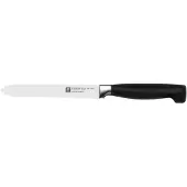 Zwilling Four star sahalaitainen yleisveitsi 13 cm Musta-ruostumaton teräs
