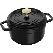 Staub La Cocotte pyöreä pata valurauta 1,2 L Musta