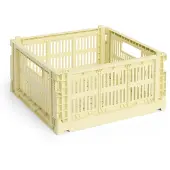 HAY Colour Crate Medium Square säilytyslaatikko, vaaleankeltainen