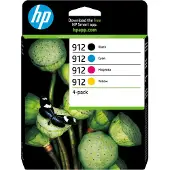 HP 912 -mustekasettipakkaus, monivärinen, 4 kpl