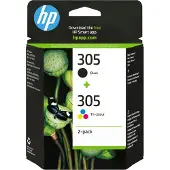 HP NO305 Kolmiväri &, musta väripatruuna 2-pack