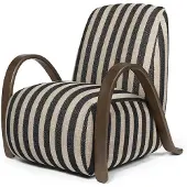 Ferm Living , Buur Nojatuoli Louisiana - Dark Stained/Sand Bl