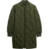 Superdry for woman. W5011932A Long Quilted Jacket green (XS), Casual, Polyester
