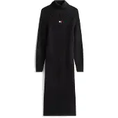 Tommy Hilfiger Tjw Mockneck Badge Sweater Dress - Black - M