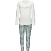 Vivance Pyjama smaragdi / valkoinen