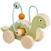 Bigjigs Wooden Push Toy Diplodocus with Bead Frame