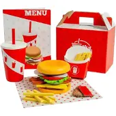 Bigjigs Wooden Burger and Fries Set 48pcs.