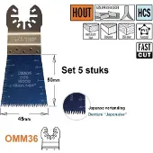 Cmt Upotussahanterä OMM36-X5 HCS; 5 kpl.